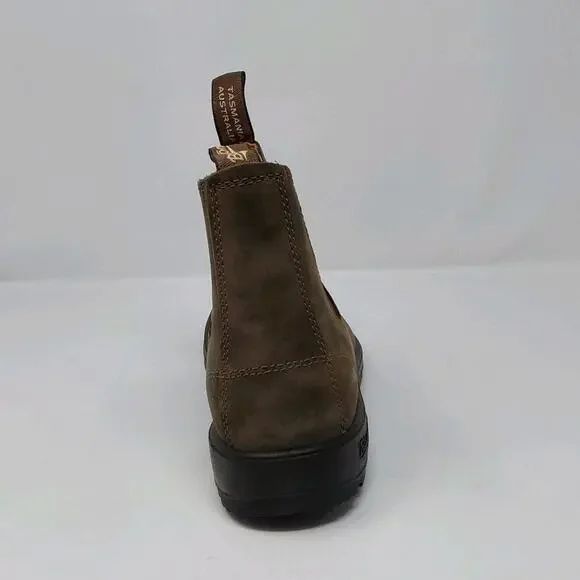 Blundstone 585 Rustic Brown Chelsea Boots Mens 9.5 Waterproof Leather - Picture 7 of 16